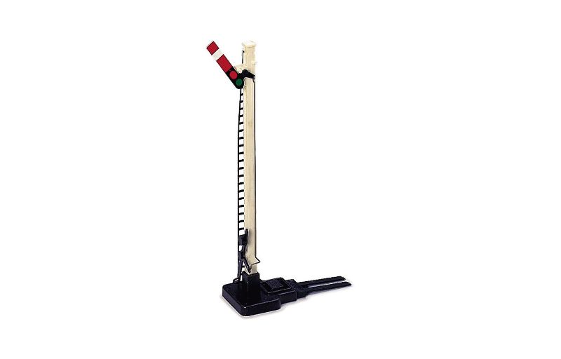 Hornby Single Home Signal, 121mm height, manual operation, perfect for enhancing OO gauge model train layouts.