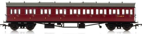 Hornby BR Collett 57' BE E131 9CC LH model coach with nine compartments, ideal for enhancing model train layouts in Era 4.