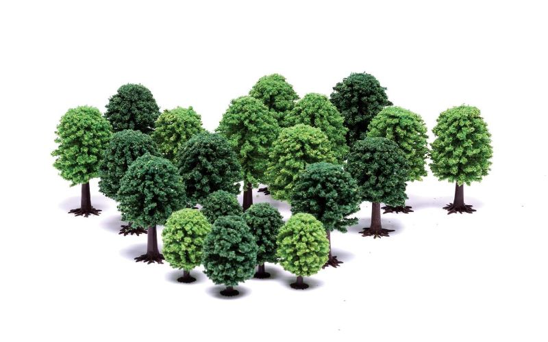 Hornby Hobby Trees Deciduous collection featuring realistic, finely-crafted 1/76 scale trees for model train layouts and dioramas.