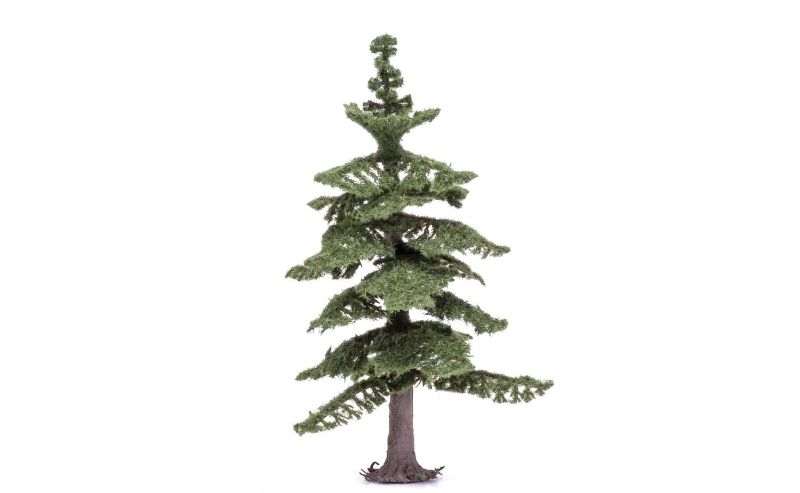 Hornby Medium Nordic Fir Tree, realistic model scenery for enhancing train landscapes with durable, detailed design.
