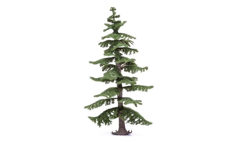 Large Nordic Fir Tree for 1/76 scale models, showcasing intricate detailing for realistic miniature landscapes.