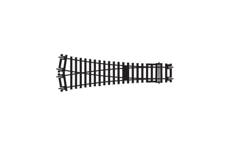 Hornby Y Point (1) for model trains, featuring 852mm arcs and 11.25° angle for flexible track layouts.