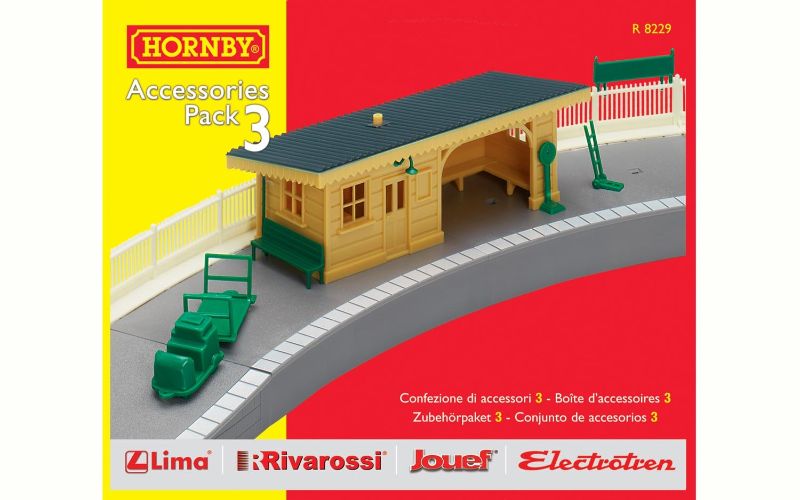 Hornby TrackMat Access 3 includes a station halt, two curved platforms, and two ramps for enhanced model train layouts.
