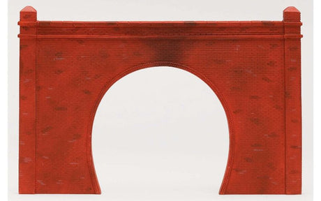 Set of two realistic brick tunnel portals for 1/76 scale model railway enhancements.