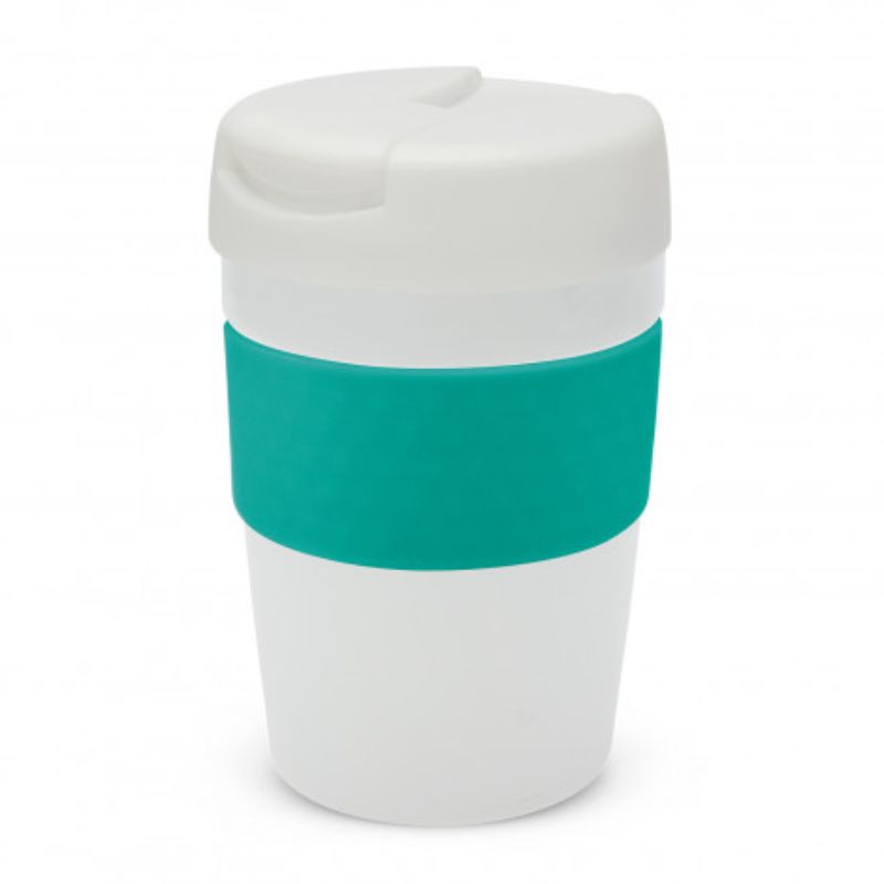 Java Vacuum Cup - 340ml (White/Teal)