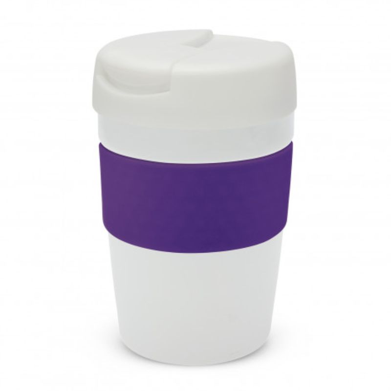 Java Vacuum Cup - 340ml (White/Purple)