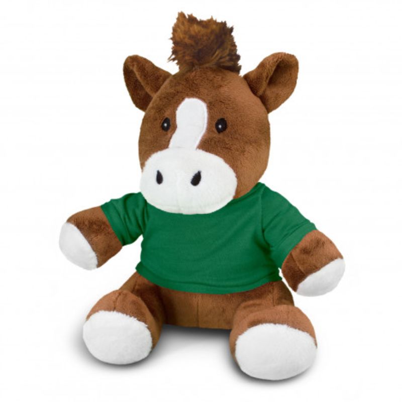 Plush Toy - Horse Brown/Dark Green (Set of 3)