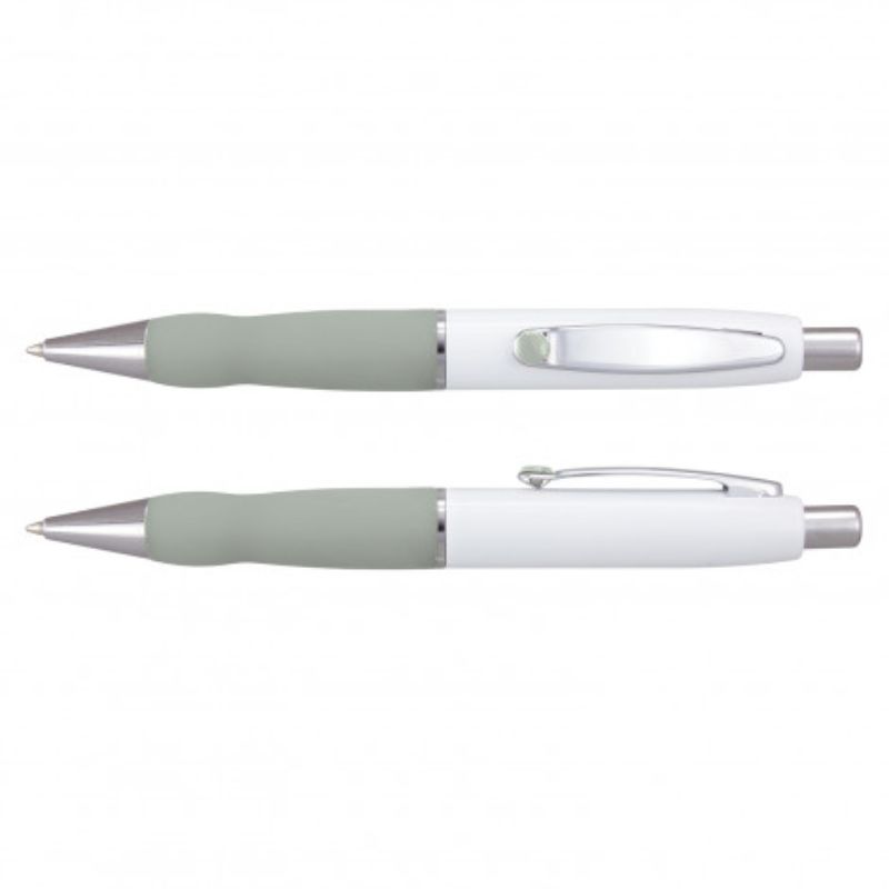 Pen - Turbo Barrel - White/Grey (Set of 24)