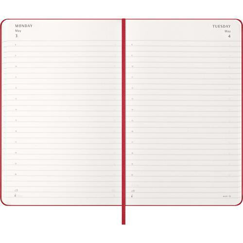 Moleskine Diary 12 Month Daily HC Large Scarlet Red 2027