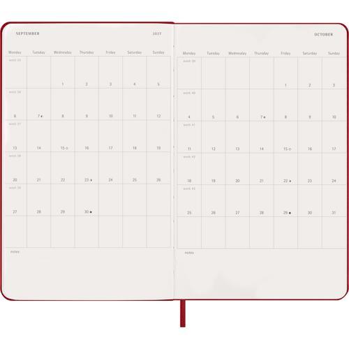 Moleskine Diary 12 Month Daily HC Large Scarlet Red 2027