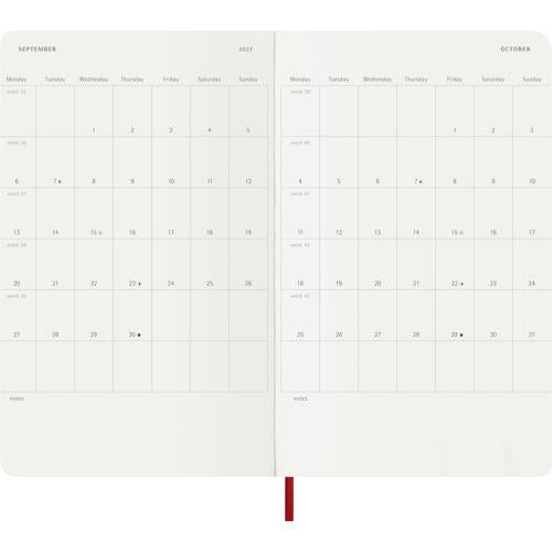 Moleskine Diary 12 Month Daily SC Large Scarlet Red 2027