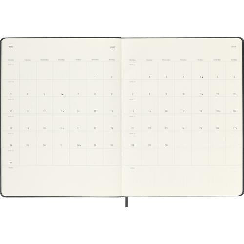 Moleskine Diary 12 Month Weekly + Notes HC XL Black 2027
