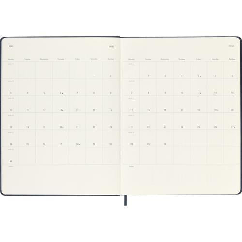 Moleskine Diary 12 Month Weekly + Notes HC XL Sapphire Blue 2027
