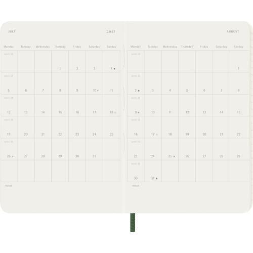 Moleskine Diary 12 Month Weekly + Notes SC Pocket Myrtle Green 2027