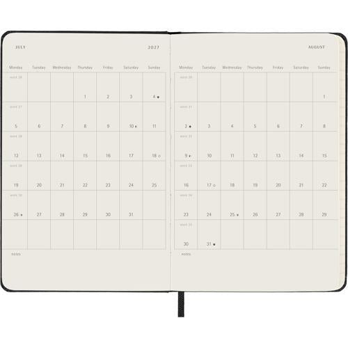 Moleskine Diary 12 Month Weekly Horizontal HC Pocket Black 2027