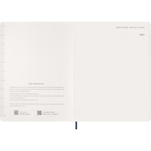Moleskine Essential Planner 15 Month SC Weekly Vertical XXL Sapphire Blue 2027