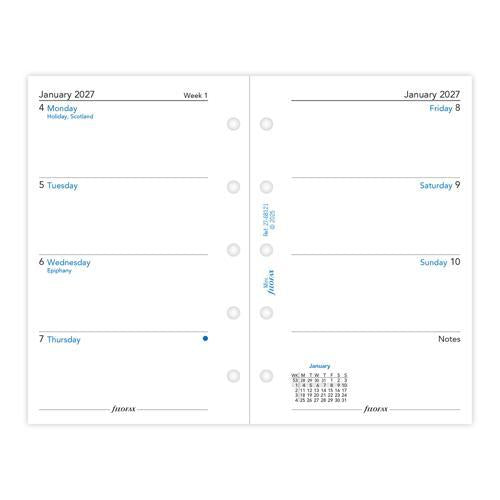 Filofax Refill Classic Week To View Mini 2027