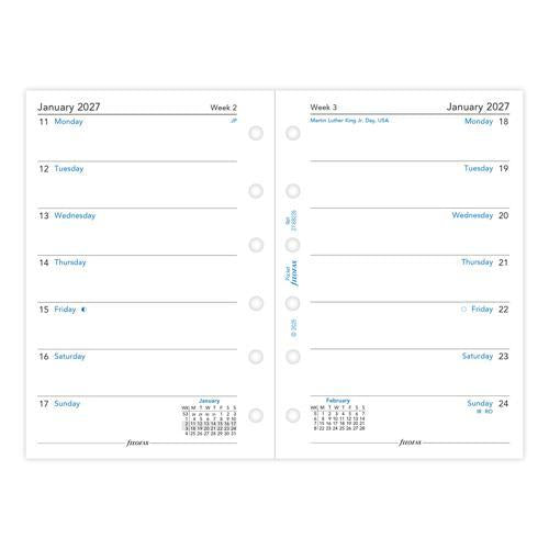 Filofax Refill Classic Week Per Page Pocket 2027