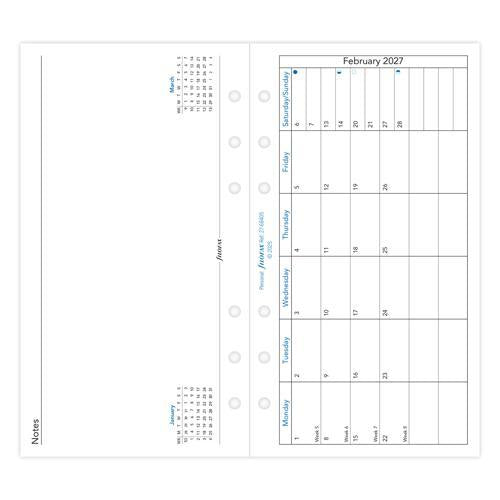 Filofax Refill Classic Month To A Page With Notes Personal 2027