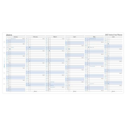 Filofax Refill Year Planner Vertical A5 2027