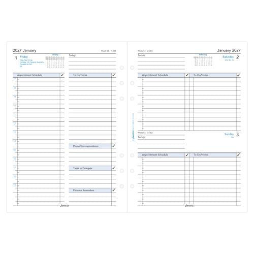 Filofax Refill Classic Business Day Per Page A5 2027