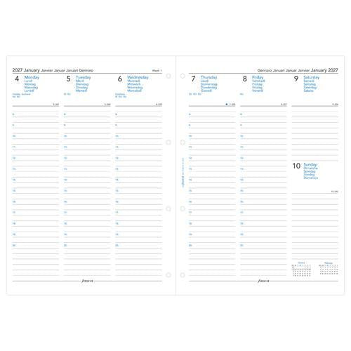 Filofax Refill Classic Week To View With Appointments Vertical A4 ML 2027