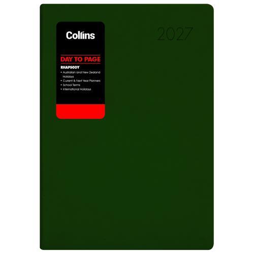 Collins Diary Rhapsody A51 Day To Page Racing Green 2027