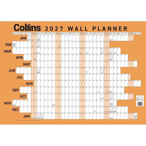 Collins Wallplanner A3 Unlaminated 2027