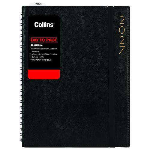 Collins Diary Platinum A51 Day To Page Diary Black Wiro 2027