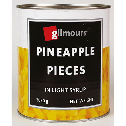 Gilmours Pineapple Pieces In Light Syrup a10