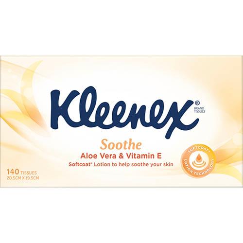 Kleenex Aloe & Vitamin E Facial Tissues 140pk