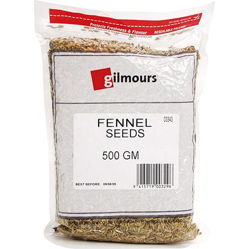 Gilmours Whole Fennel Seeds 500g