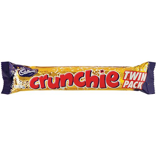 Cadbury Crunchie Twin Pack Chocolate Bar 24 x 80g