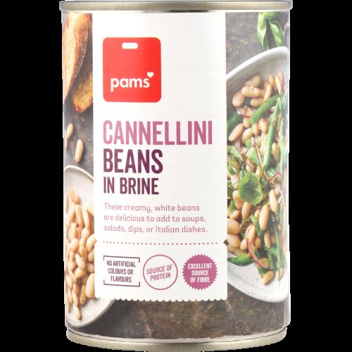 Pams Cannellini Beans In Brine 410g