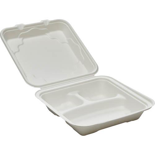 Savpac Biochoice 3 Compartment Sugarcane Container 25pk