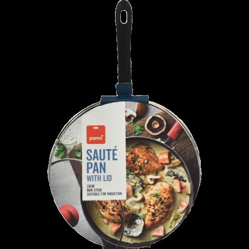 Pams Saute Pan With Lid 28cm 1ea