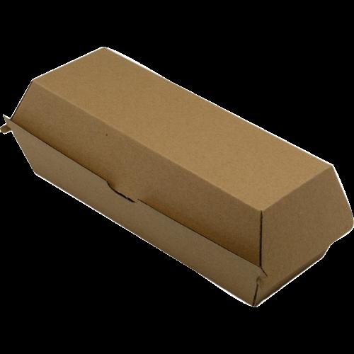 iKonPack Eco Board Hot Dog Hinged Box 210x70x75mm 50pk