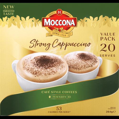 Moccona Strong Cappuccino Coffee Sachets 20 x 13.2g