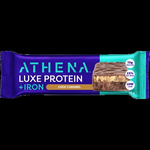 Athena Choc Caramel Luxe Protein Protein + Iron Bar 12 x 55g