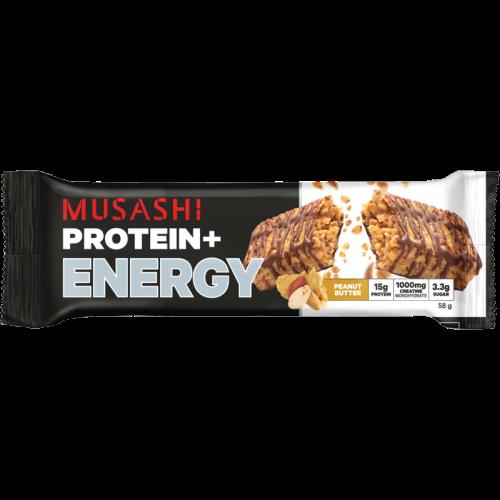 Musashi Peanut Butter Protein+ Energy Bar 12 x 58g