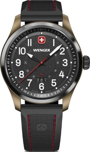 Watch - WENGER Terragraph 43mm Black/Bronze Case Black Dial/Strap