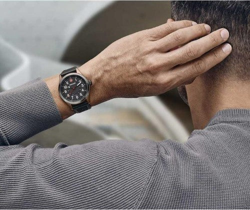 Watch - WENGER Terragraph 43mm Black/Bronze Case Black Dial/Strap