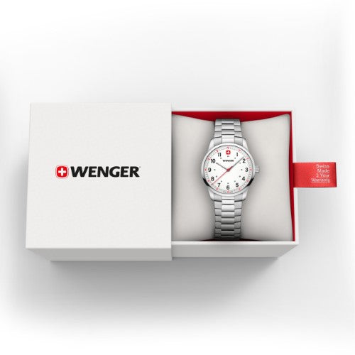 Watch - WENGER City Sport 34mm White Dial SS Bracelet