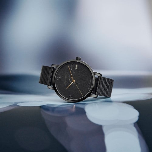 Watch - WENGER Metro Donnissima 38mm Black Case & Dial Mesh Strap