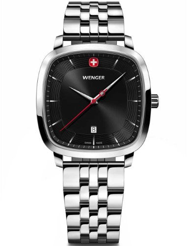Watch - WENGER Vintage Classic 37mm Black Dial SS Bracelet