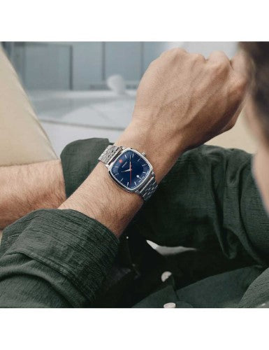 Watch - WENGER Vintage Classic 37mm Blue Dial SS Bracelet