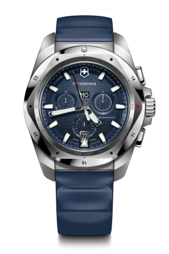 Watch - VICTORINOX I.N.O.X Chr 43mm Blue Rubber Strap Blue Dial