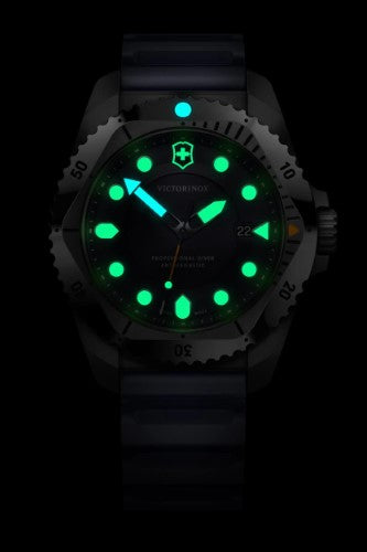Watch - VICTORINOX Dive Pro 43mm Blue Rubber Strap (Blue)
