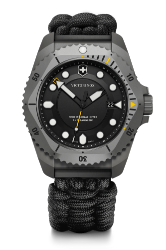 Watch - VICTORINOX Dive Pro 43mm Black Paracord Strap Black Dial
