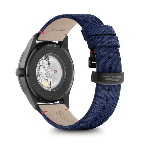 Watch - VICTORINOX Airboss Mechanical 42mm Blue Nylon Strap Blue Dial